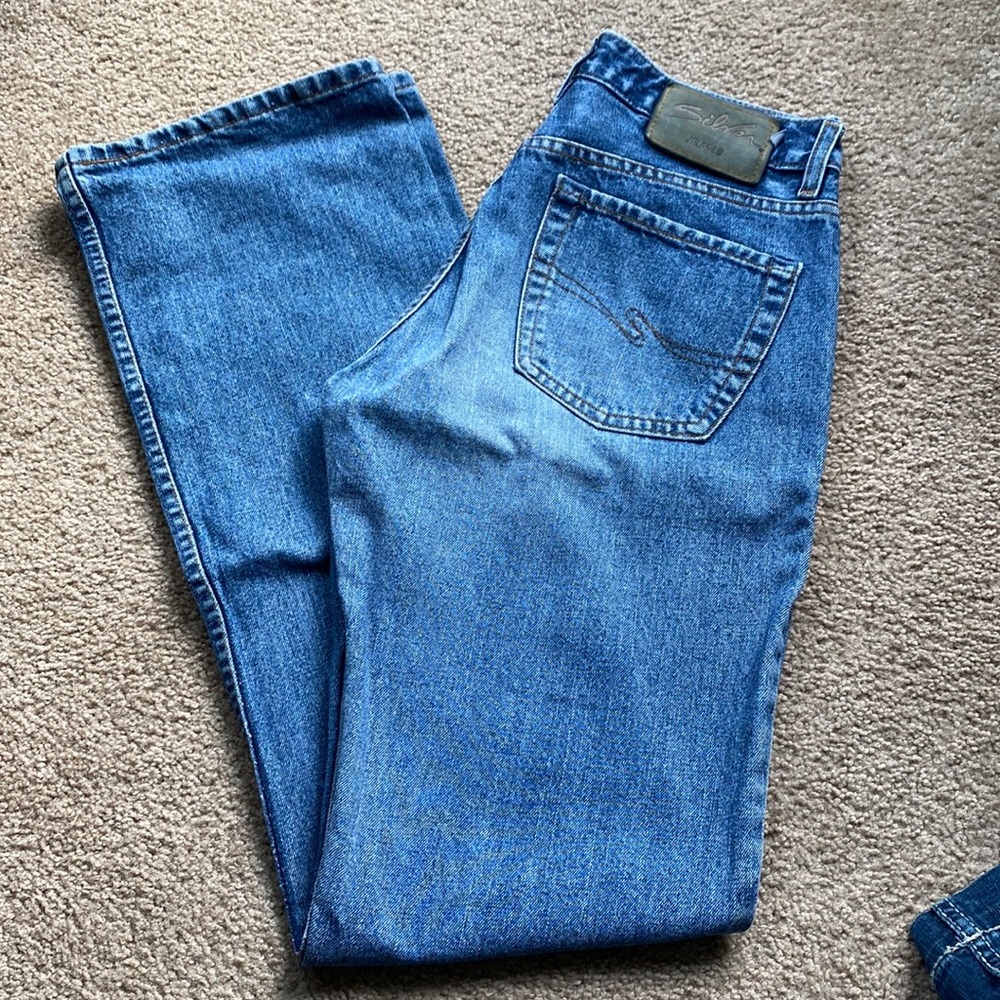 Vintage silver denim women’s high rise